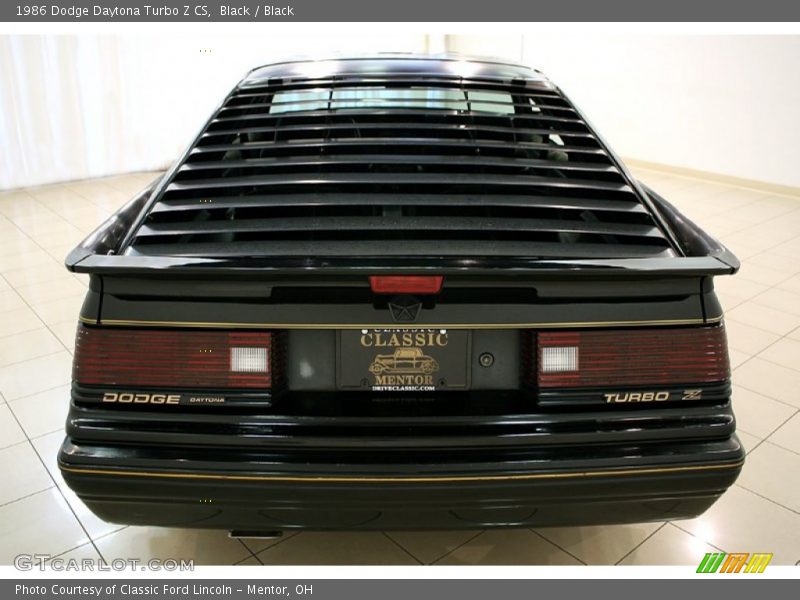 Black / Black 1986 Dodge Daytona Turbo Z CS