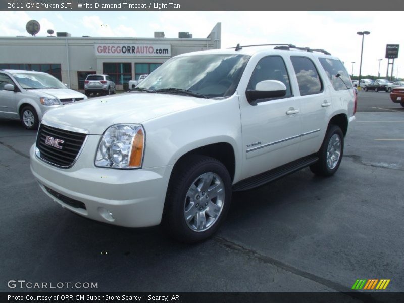 White Diamond Tintcoat / Light Tan 2011 GMC Yukon SLT