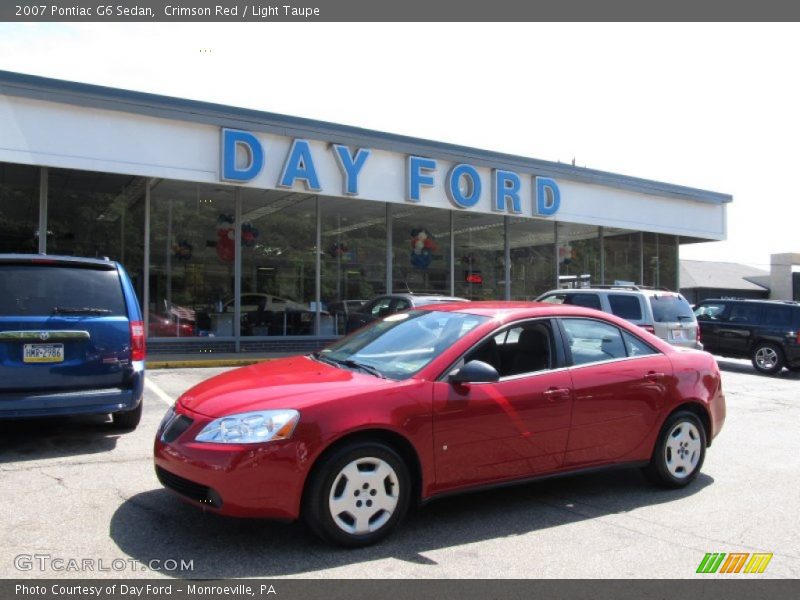 Crimson Red / Light Taupe 2007 Pontiac G6 Sedan