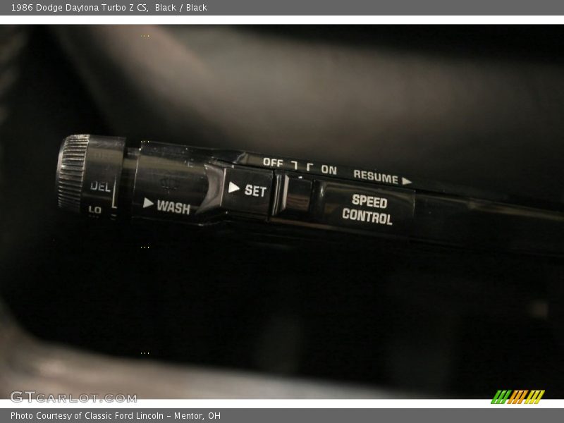 Controls of 1986 Daytona Turbo Z CS