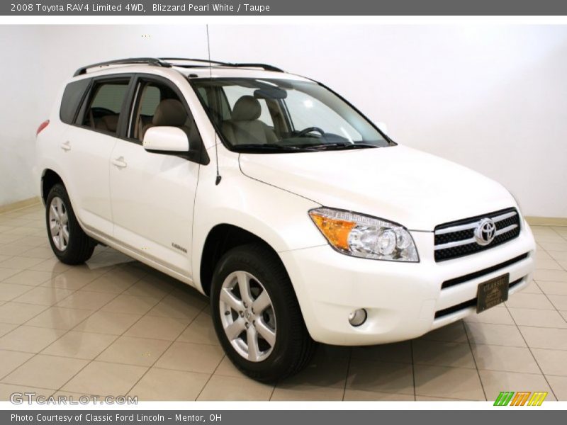 Blizzard Pearl White / Taupe 2008 Toyota RAV4 Limited 4WD