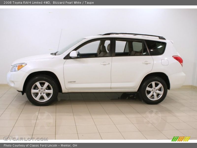 Blizzard Pearl White / Taupe 2008 Toyota RAV4 Limited 4WD