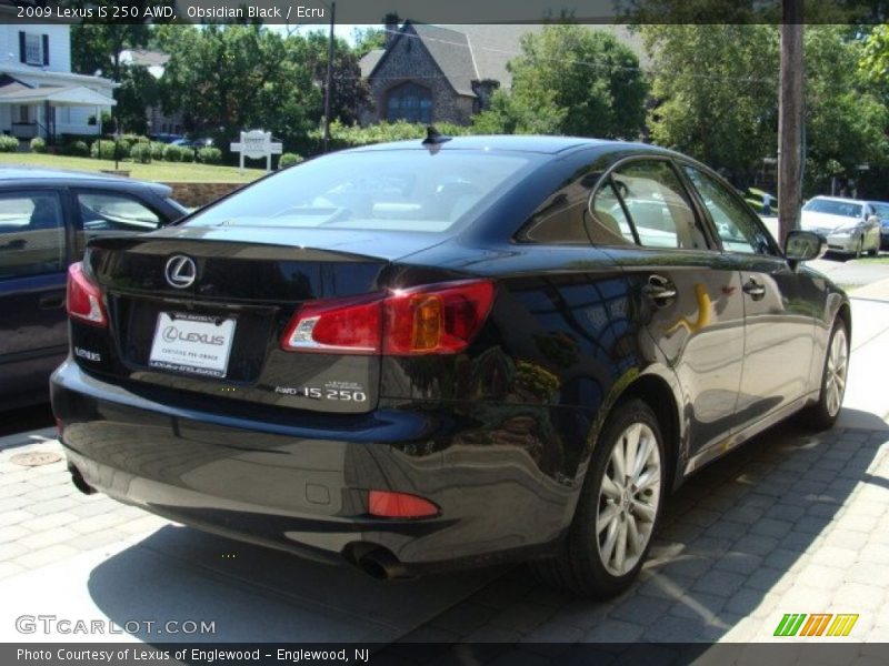 Obsidian Black / Ecru 2009 Lexus IS 250 AWD