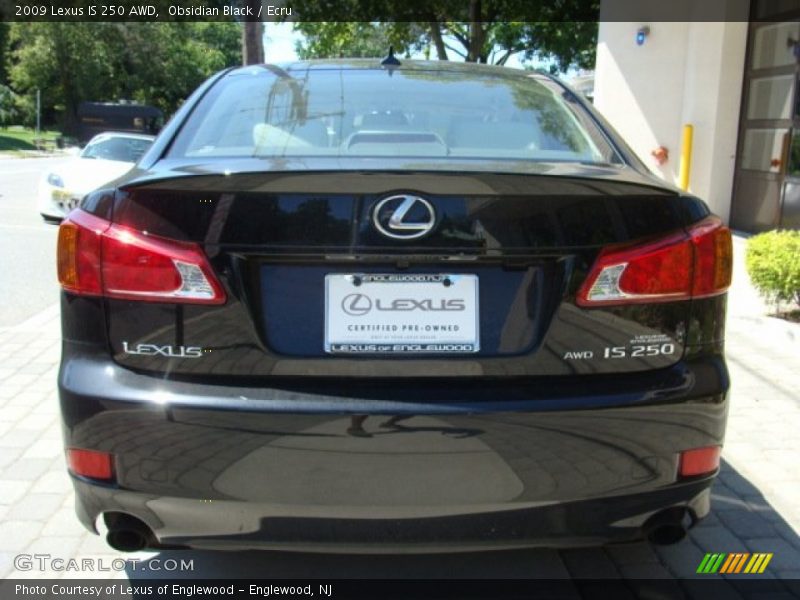 Obsidian Black / Ecru 2009 Lexus IS 250 AWD
