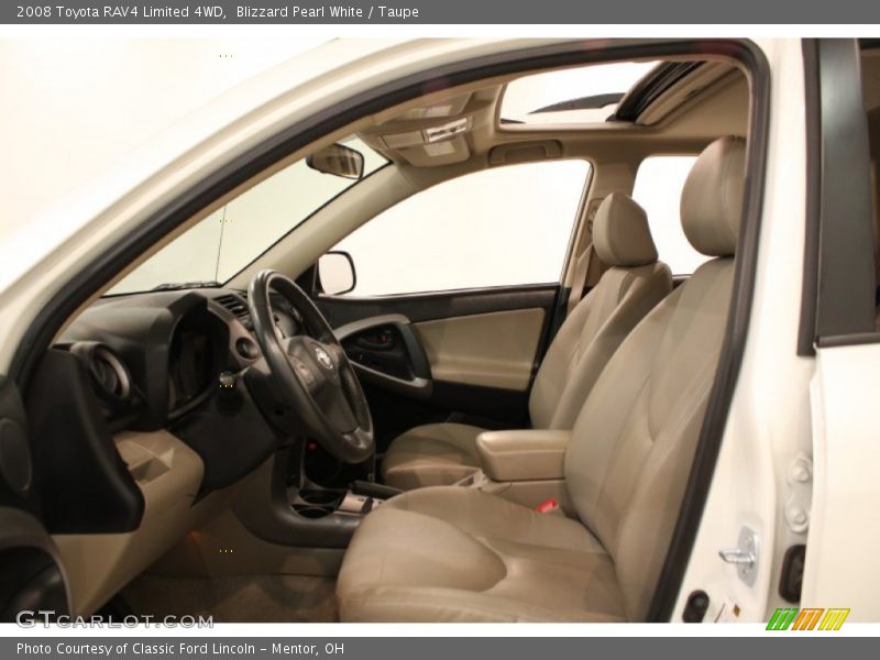 Blizzard Pearl White / Taupe 2008 Toyota RAV4 Limited 4WD
