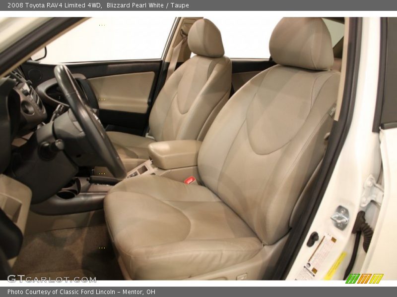 Blizzard Pearl White / Taupe 2008 Toyota RAV4 Limited 4WD