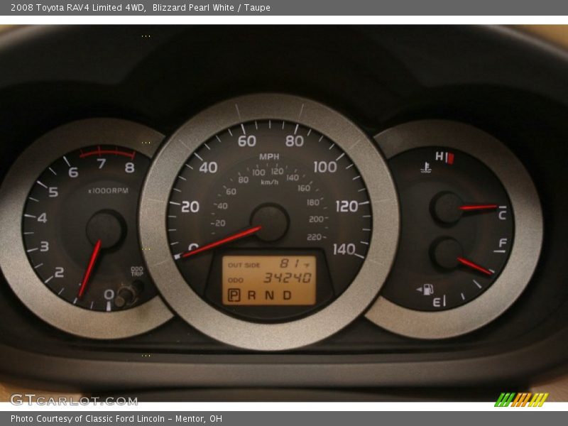 Blizzard Pearl White / Taupe 2008 Toyota RAV4 Limited 4WD