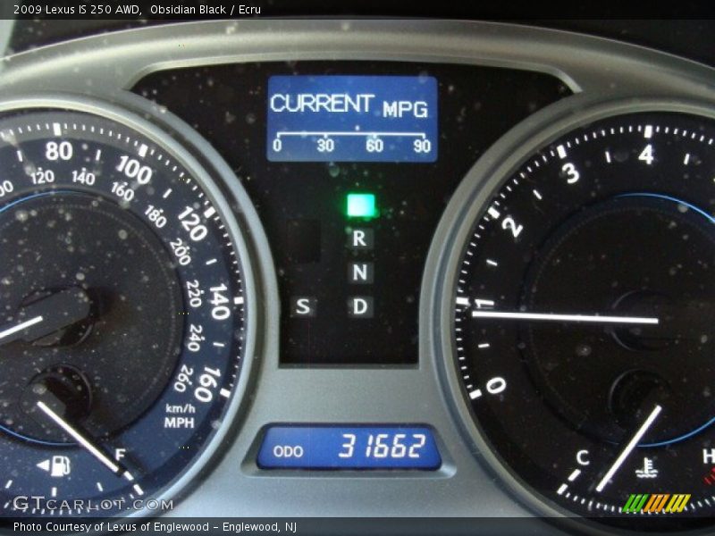 Obsidian Black / Ecru 2009 Lexus IS 250 AWD