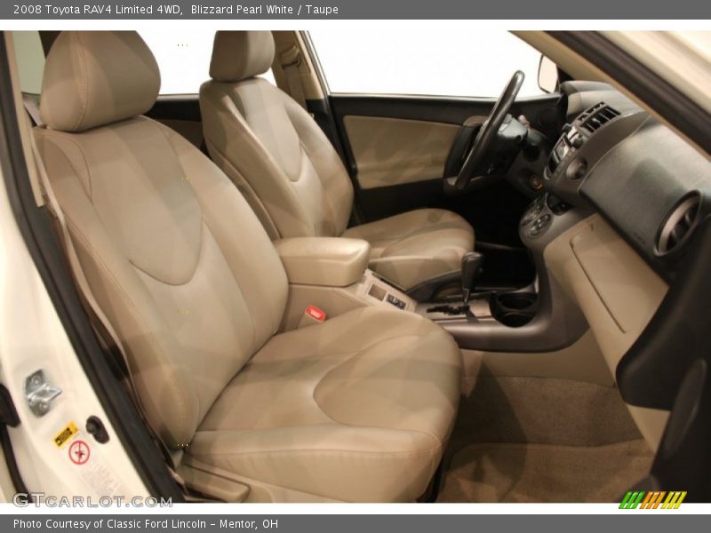 Blizzard Pearl White / Taupe 2008 Toyota RAV4 Limited 4WD