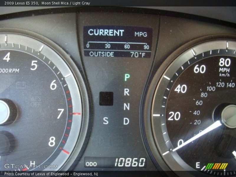 Moon Shell Mica / Light Gray 2009 Lexus ES 350