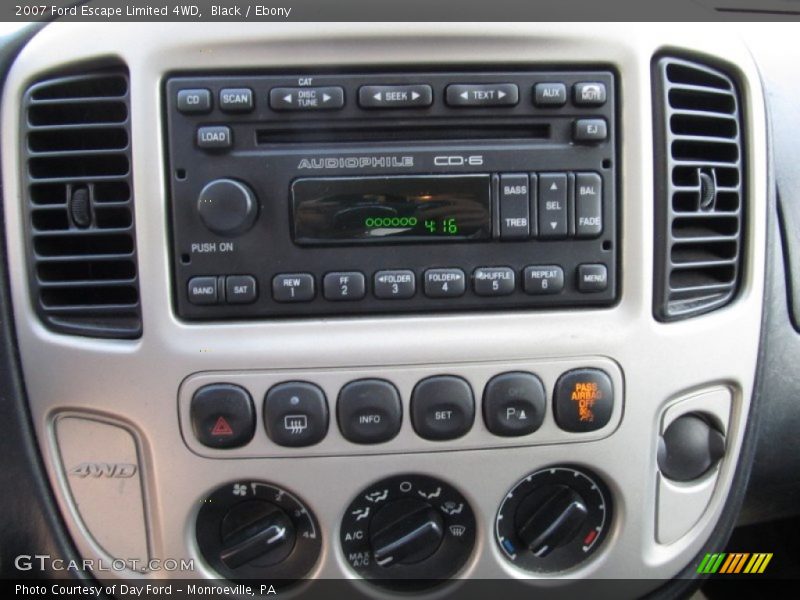 Controls of 2007 Escape Limited 4WD