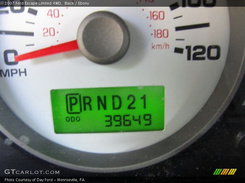 Black / Ebony 2007 Ford Escape Limited 4WD