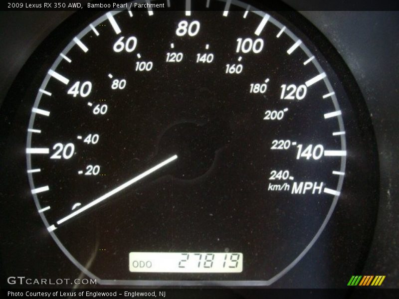 Bamboo Pearl / Parchment 2009 Lexus RX 350 AWD