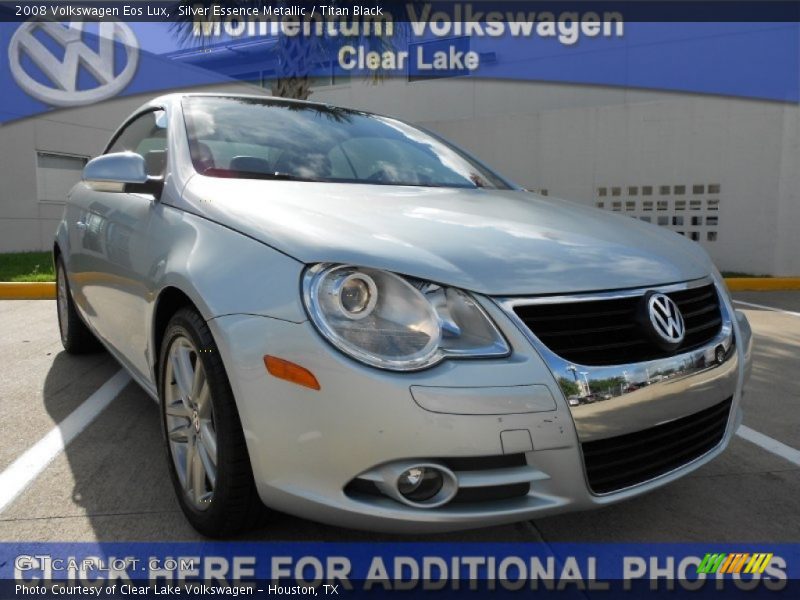 Silver Essence Metallic / Titan Black 2008 Volkswagen Eos Lux