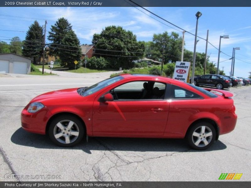 Victory Red / Gray 2009 Chevrolet Cobalt LT Coupe