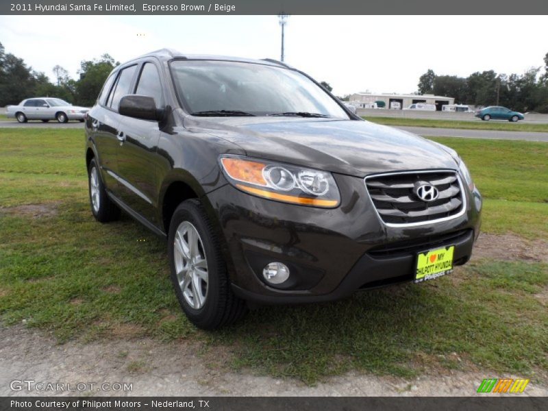 Espresso Brown / Beige 2011 Hyundai Santa Fe Limited