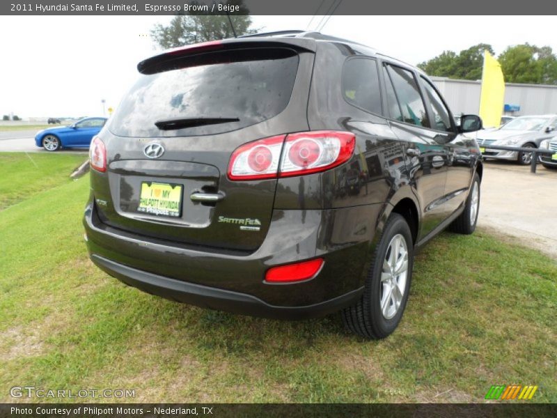 Espresso Brown / Beige 2011 Hyundai Santa Fe Limited