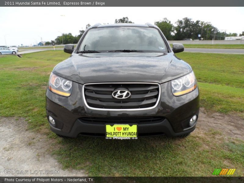 Espresso Brown / Beige 2011 Hyundai Santa Fe Limited