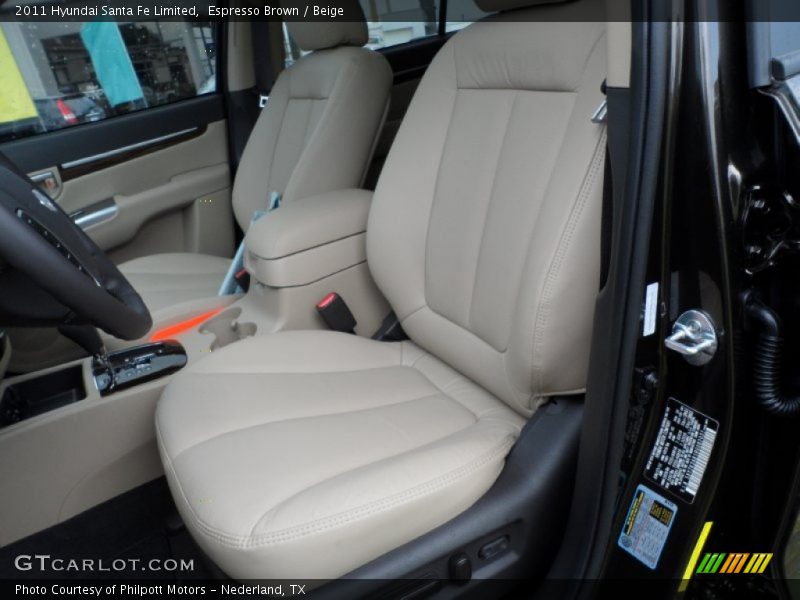 Espresso Brown / Beige 2011 Hyundai Santa Fe Limited