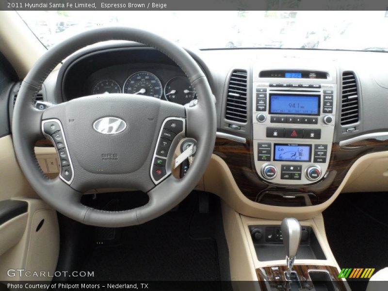 Espresso Brown / Beige 2011 Hyundai Santa Fe Limited