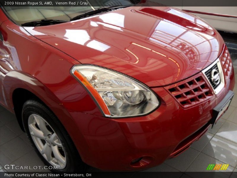 Venom Red / Gray 2009 Nissan Rogue SL AWD