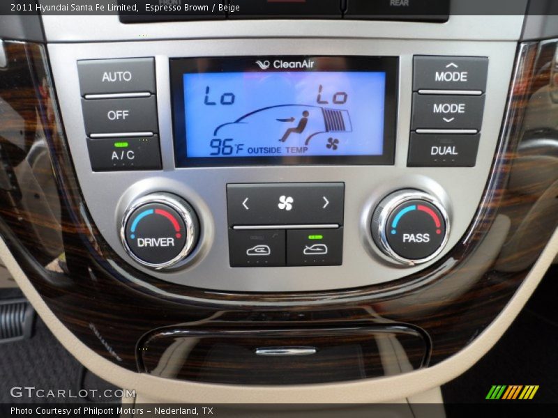 Espresso Brown / Beige 2011 Hyundai Santa Fe Limited