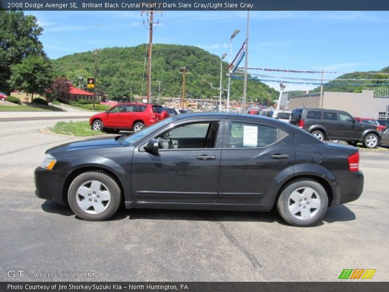 Brilliant Black Crystal Pearl / Dark Slate Gray/Light Slate Gray 2008 Dodge Avenger SE