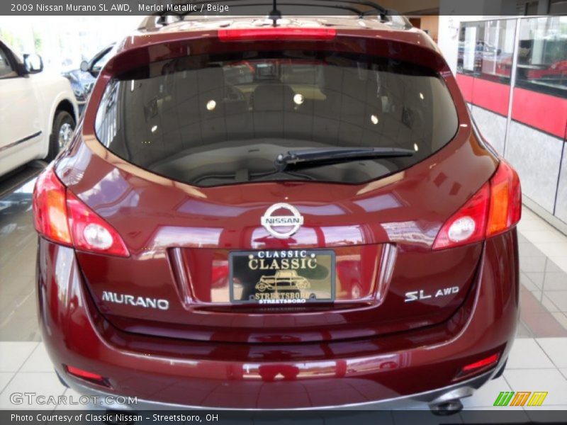 Merlot Metallic / Beige 2009 Nissan Murano SL AWD