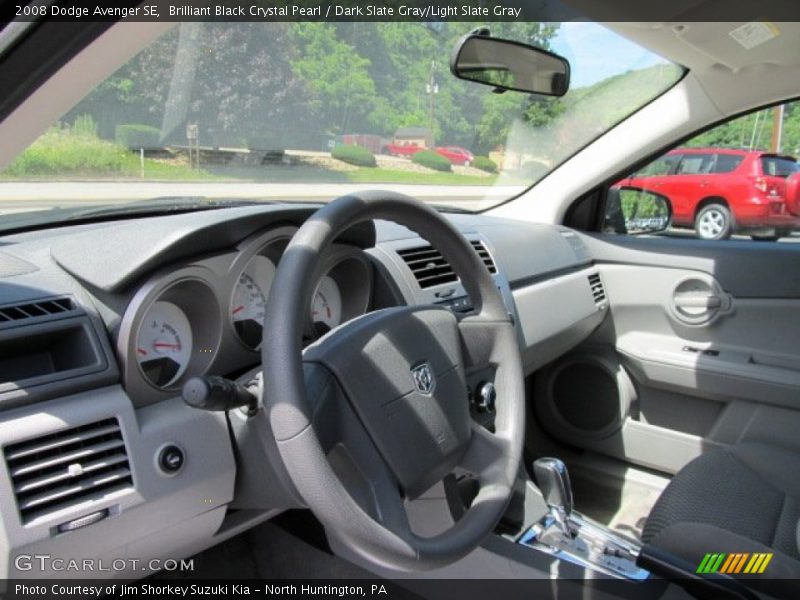 Brilliant Black Crystal Pearl / Dark Slate Gray/Light Slate Gray 2008 Dodge Avenger SE
