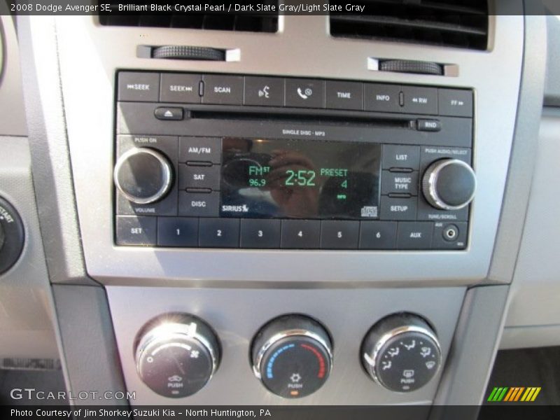 Brilliant Black Crystal Pearl / Dark Slate Gray/Light Slate Gray 2008 Dodge Avenger SE