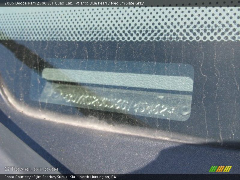 Atlantic Blue Pearl / Medium Slate Gray 2006 Dodge Ram 2500 SLT Quad Cab