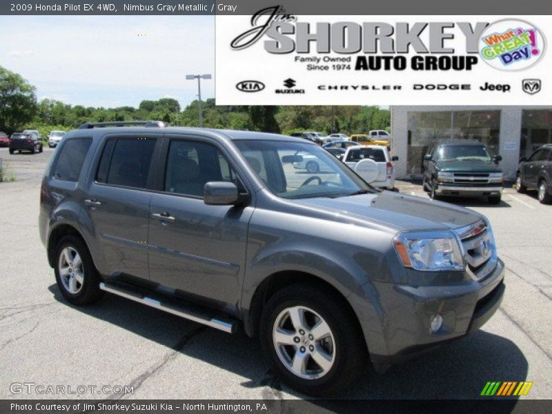 Nimbus Gray Metallic / Gray 2009 Honda Pilot EX 4WD