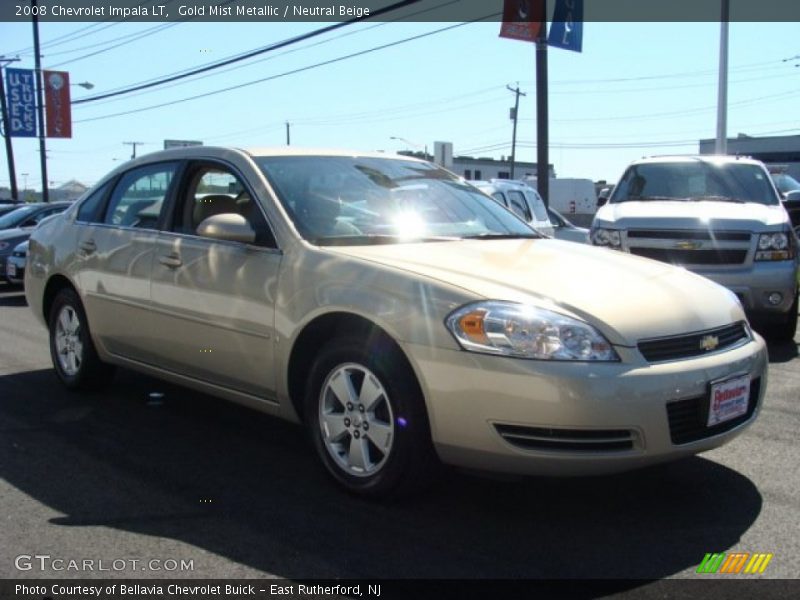 Gold Mist Metallic / Neutral Beige 2008 Chevrolet Impala LT