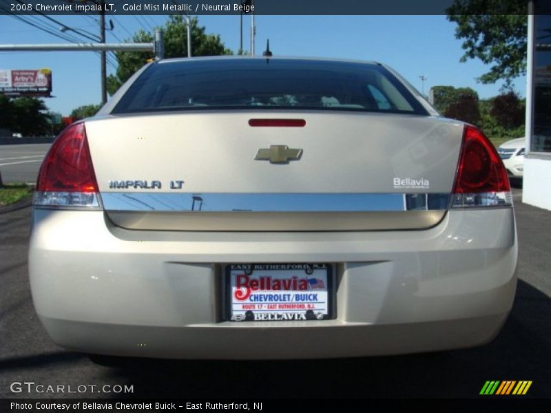 Gold Mist Metallic / Neutral Beige 2008 Chevrolet Impala LT