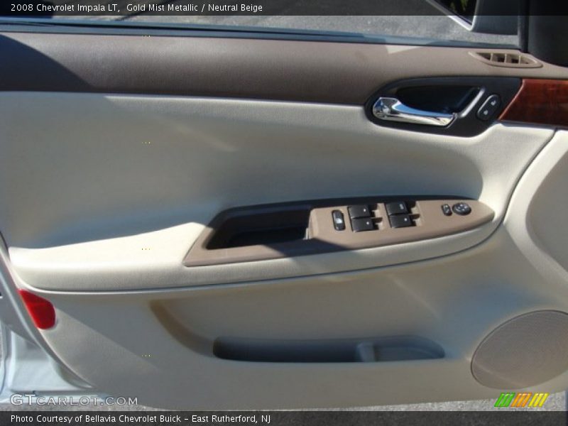 Gold Mist Metallic / Neutral Beige 2008 Chevrolet Impala LT