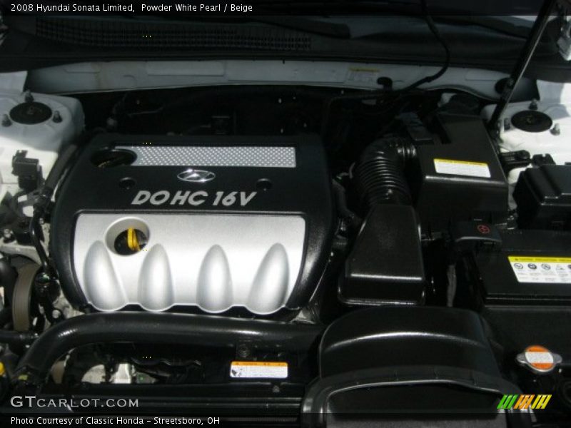 Powder White Pearl / Beige 2008 Hyundai Sonata Limited