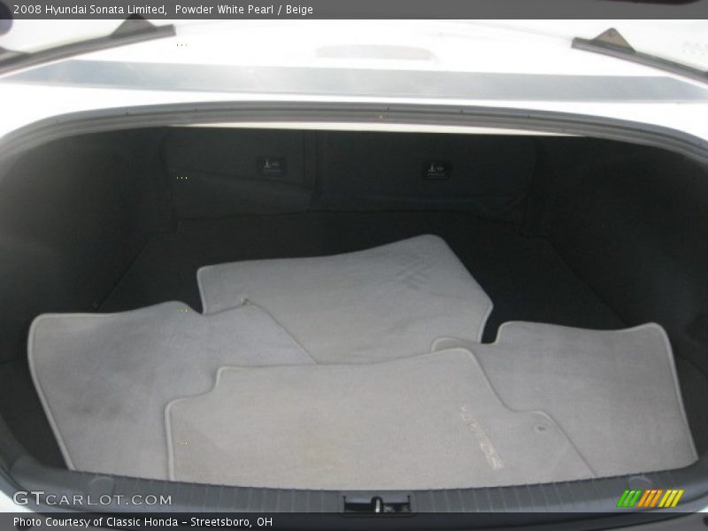 Powder White Pearl / Beige 2008 Hyundai Sonata Limited