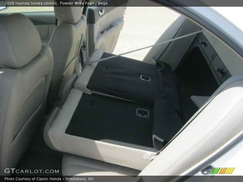 Powder White Pearl / Beige 2008 Hyundai Sonata Limited