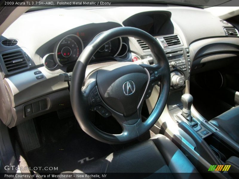Polished Metal Metallic / Ebony 2009 Acura TL 3.7 SH-AWD