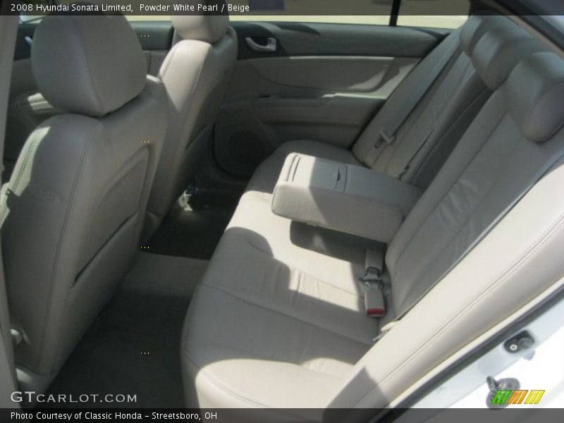 Powder White Pearl / Beige 2008 Hyundai Sonata Limited