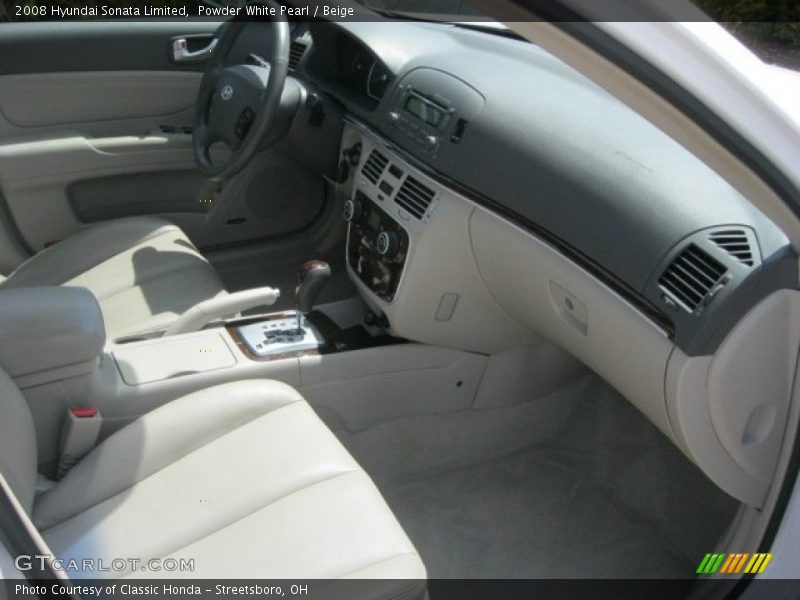 Powder White Pearl / Beige 2008 Hyundai Sonata Limited