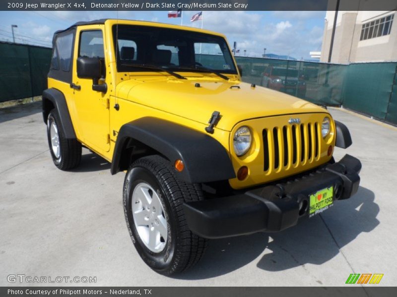 Detonator Yellow / Dark Slate Gray/Medium Slate Gray 2009 Jeep Wrangler X 4x4