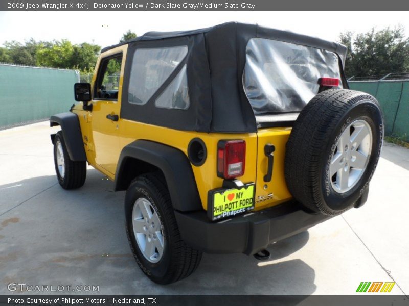 Detonator Yellow / Dark Slate Gray/Medium Slate Gray 2009 Jeep Wrangler X 4x4