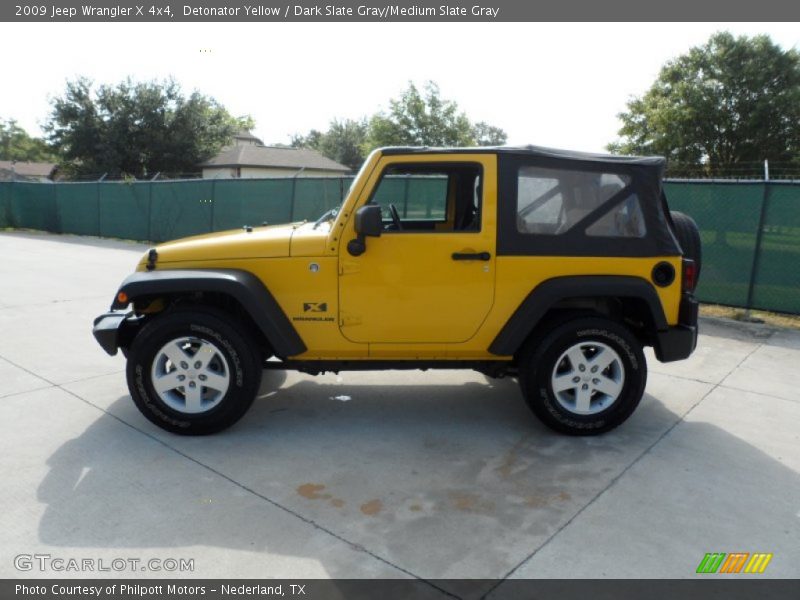Detonator Yellow / Dark Slate Gray/Medium Slate Gray 2009 Jeep Wrangler X 4x4