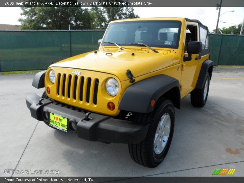 Detonator Yellow / Dark Slate Gray/Medium Slate Gray 2009 Jeep Wrangler X 4x4