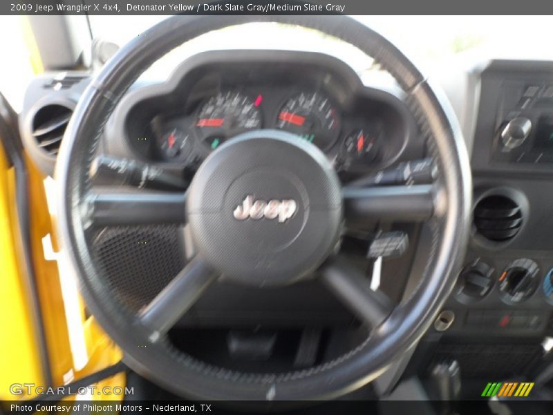 Detonator Yellow / Dark Slate Gray/Medium Slate Gray 2009 Jeep Wrangler X 4x4