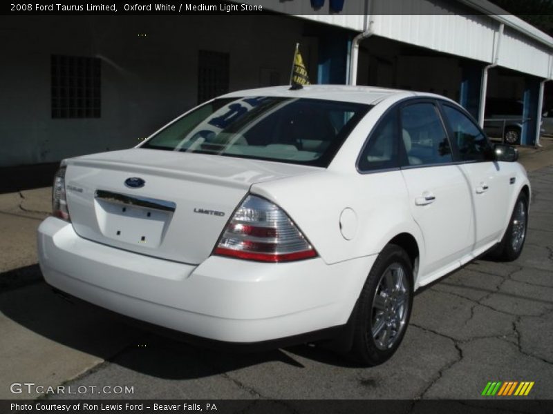 Oxford White / Medium Light Stone 2008 Ford Taurus Limited