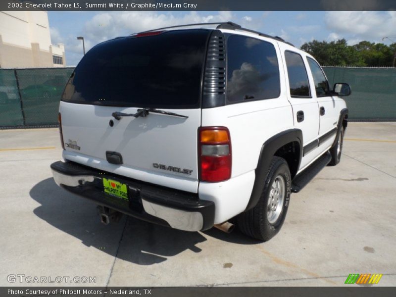 Summit White / Graphite/Medium Gray 2002 Chevrolet Tahoe LS