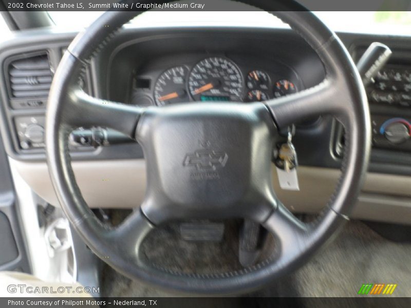 Summit White / Graphite/Medium Gray 2002 Chevrolet Tahoe LS