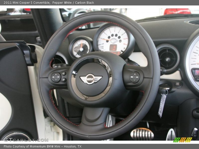 Pepper White / Carbon Black 2011 Mini Cooper S Convertible